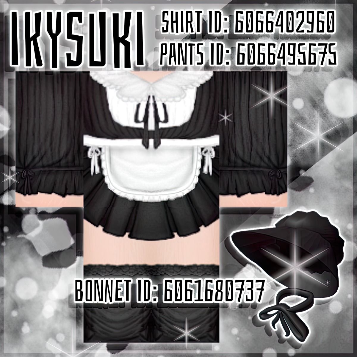 Four Black Maid Roblox outfits